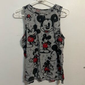Disney Mickey Mouse Tank Top in Gray and Red